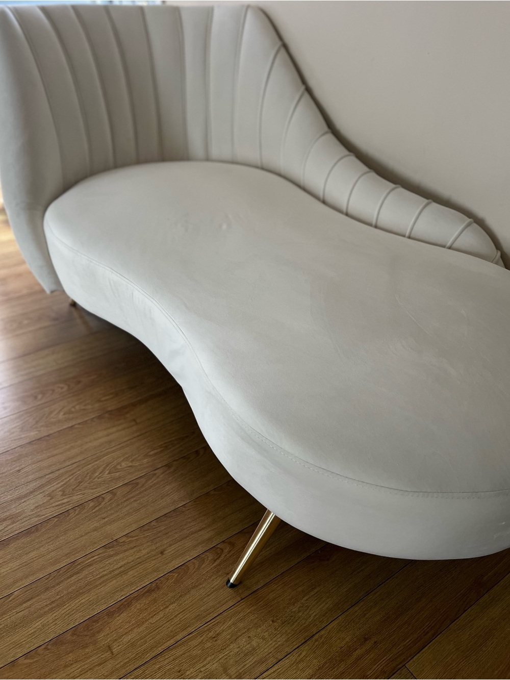 Cream Channel-Tufted Accent Chair - Neutral Upholstery